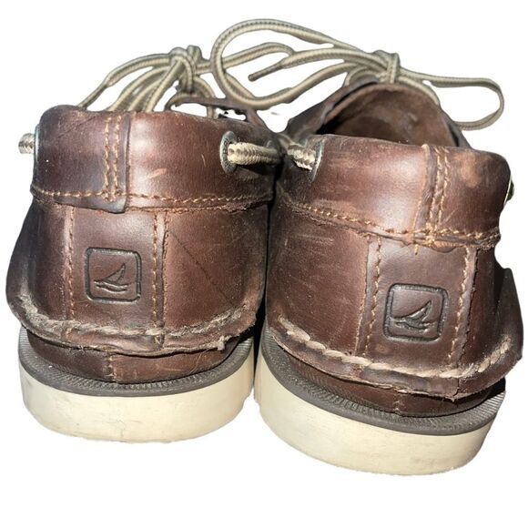 Sperry Brown Leather Top Sider Dock Shoes - Men’s Size 7.5 - Picture 5 of 7